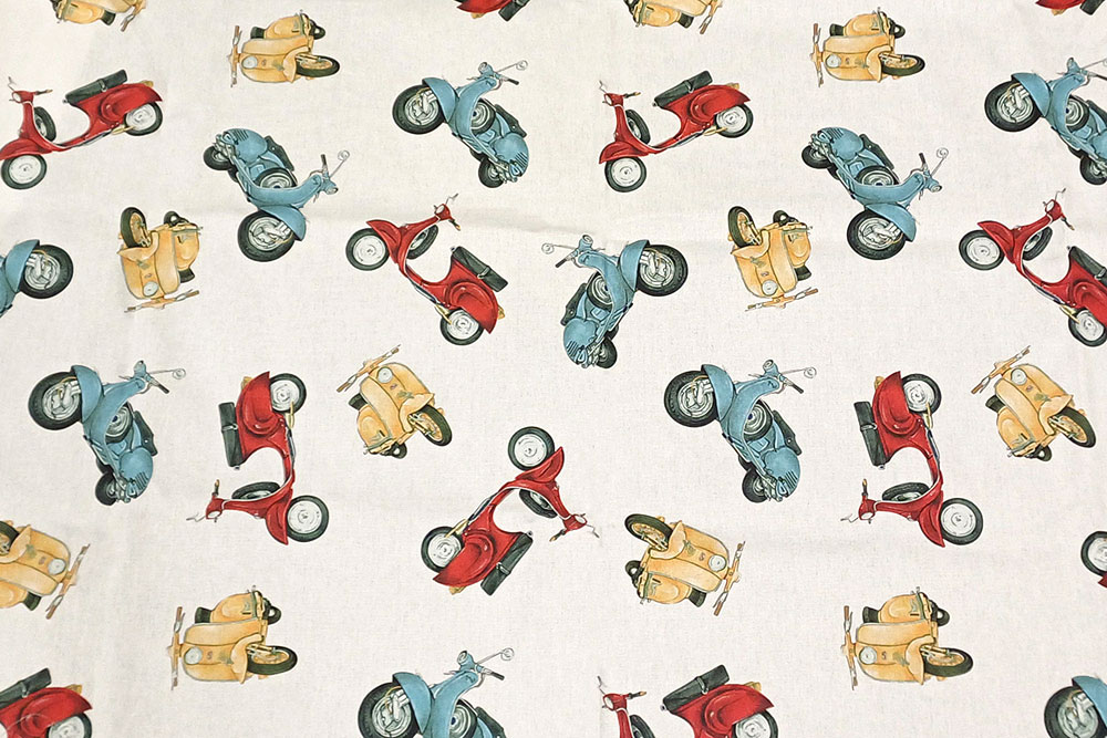Dekostoff Baumwolle - Motorroller - 280 cm