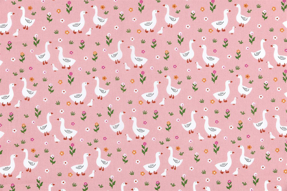 Baumwollstoff - Gänsefarm