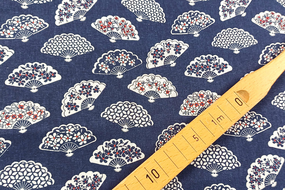 Baumwollstoff Asia - Fächer