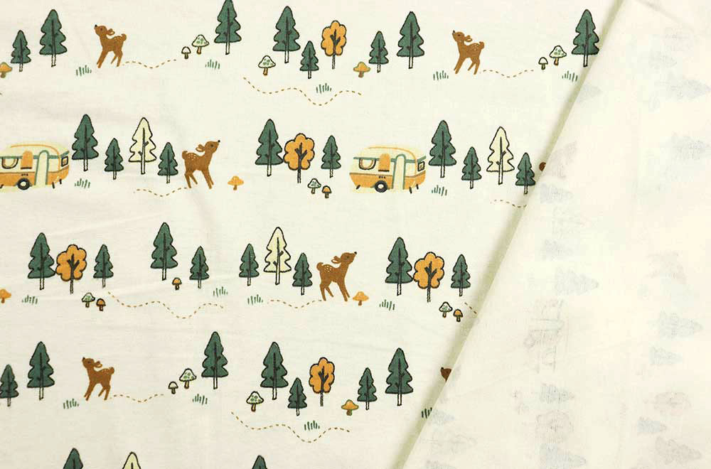 Baumwollflanell - Wald-Abenteuer
