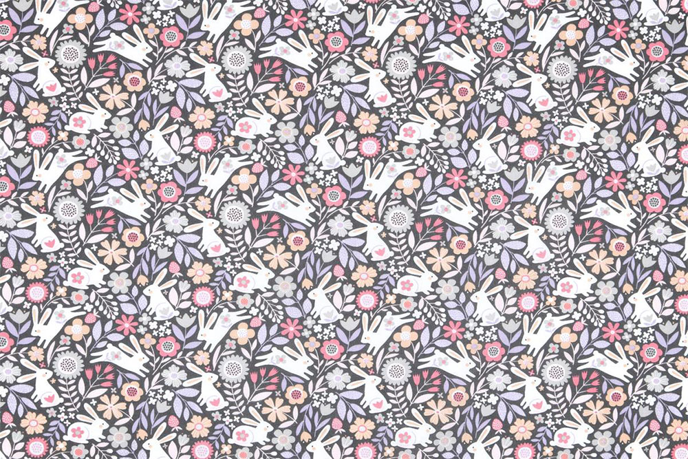 Baumwollstoff - Happy Hasen