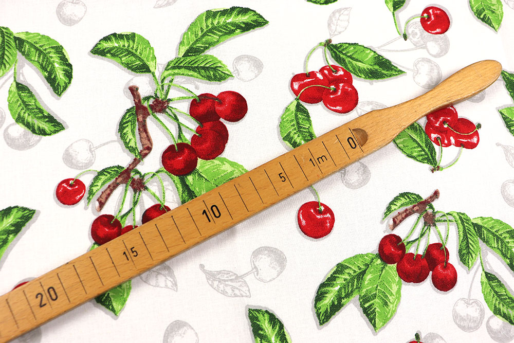 Baumwollstoff - Kirschen