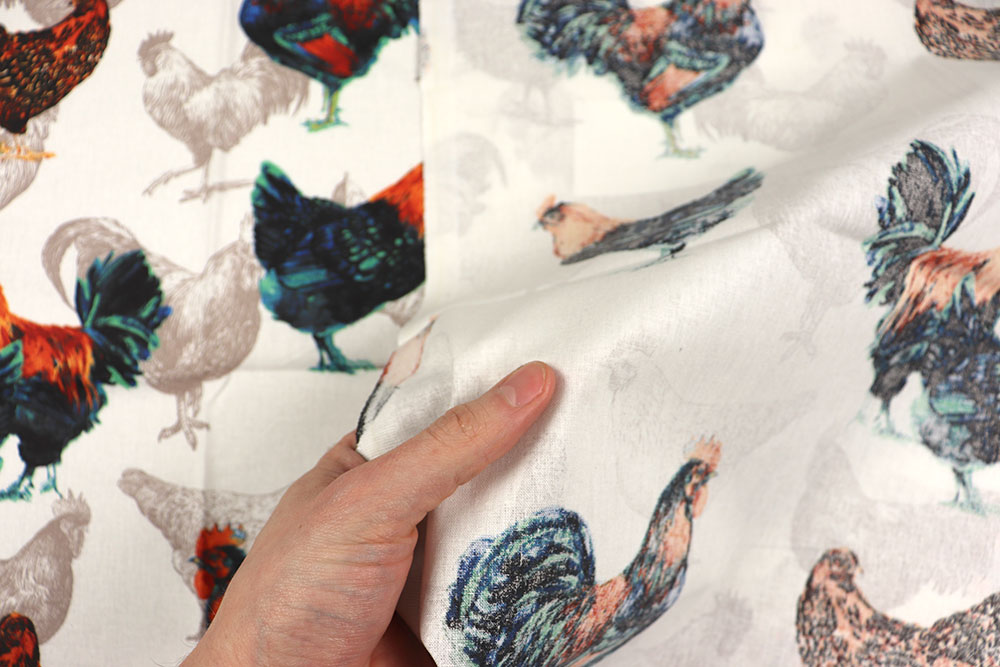 Baumwollstoff - Hähne