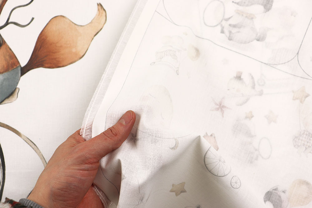 Baumwoll-Panel - Baby-Tiere