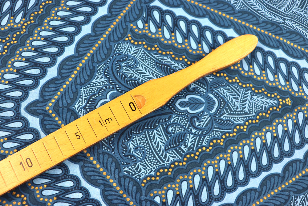 African Java Print - Premium - Blau