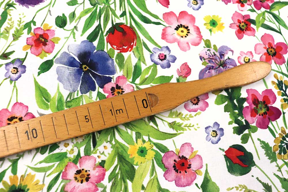 Baumwollstoff Digital - Blühendes Leben - 280 cm