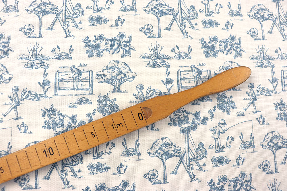 Baumwollstoff - Toile de Jouy - Spielplatz