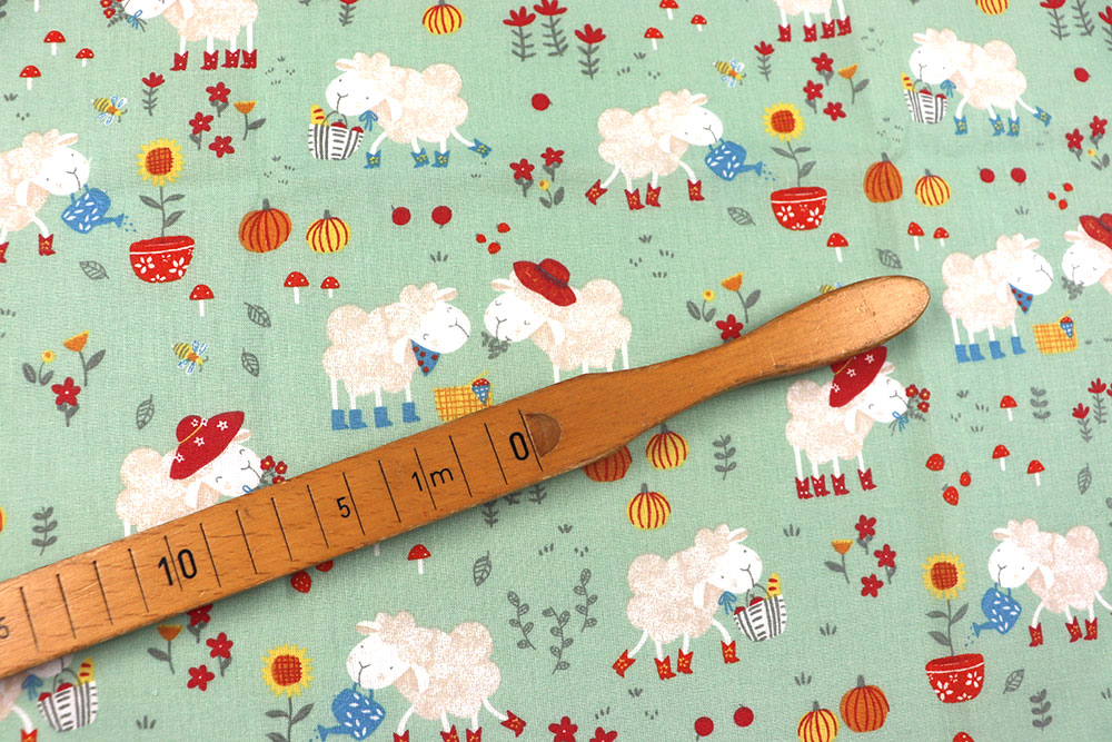 Baumwollstoff - Schäfchen