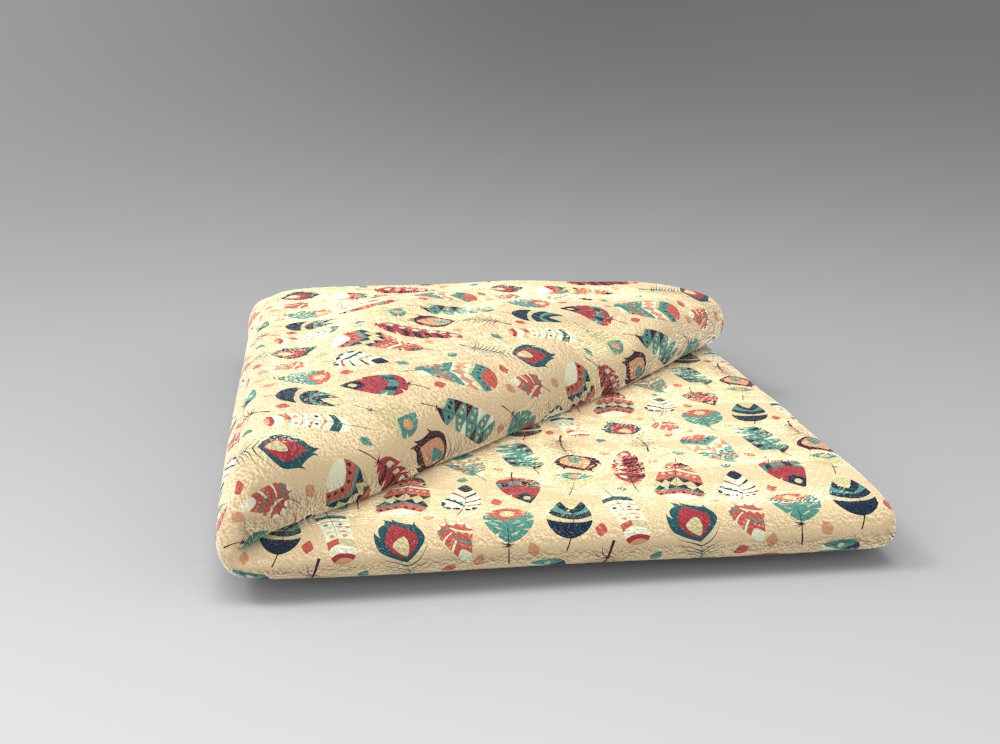 Fleece-Stoff - Indianer-Federn