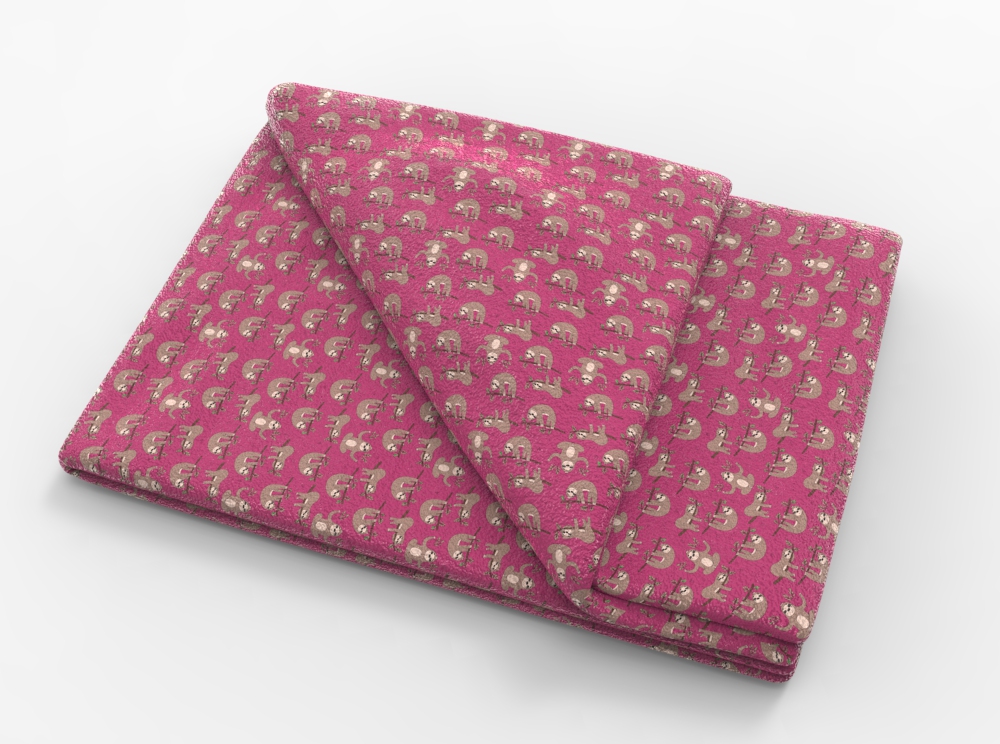 Fleece Stoff - Lazy-Faultier