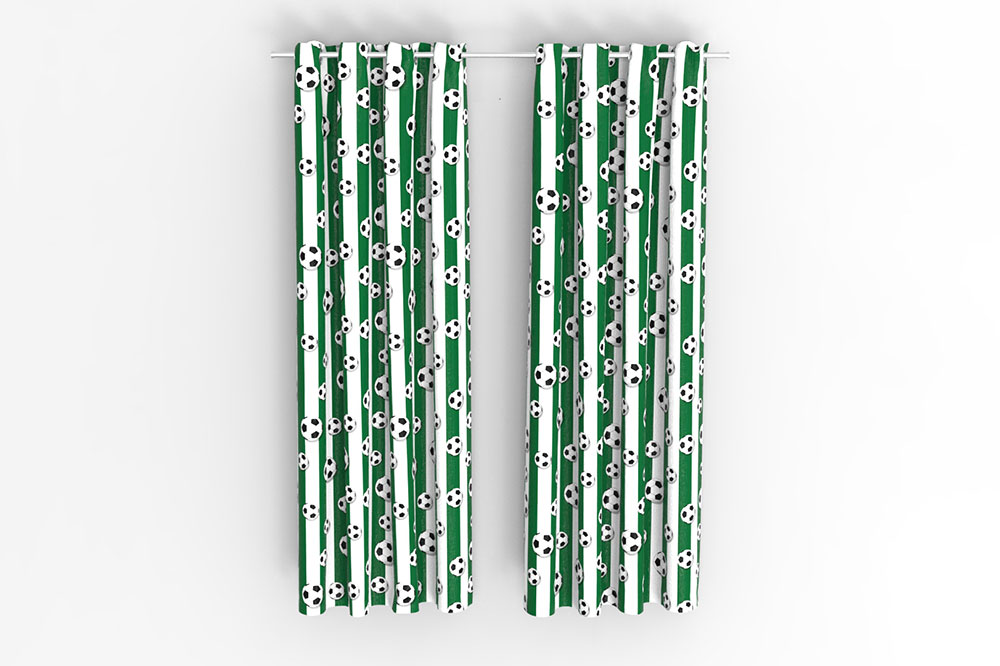 Dekostoff - Fußball - Grün/Weiß