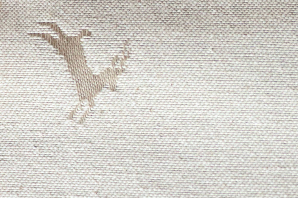 Dekostoff Jacquard beidseitig - Landhaus-Hirsche - Natur