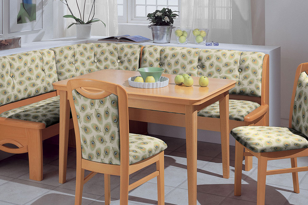 Dekostoff Leinenoptik - Pfauenfeder