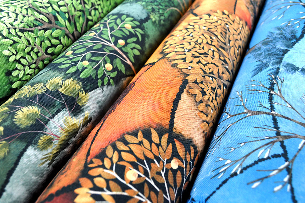 Dekostoff - Digitaldruck - Frühling