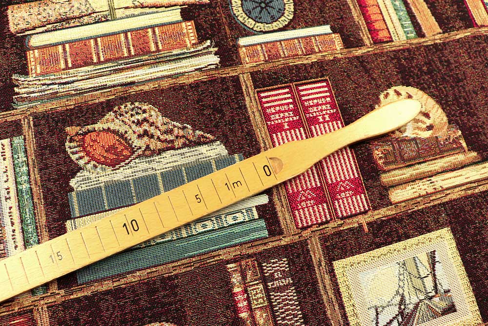 Dekostoff Gobelin - Bücherregal