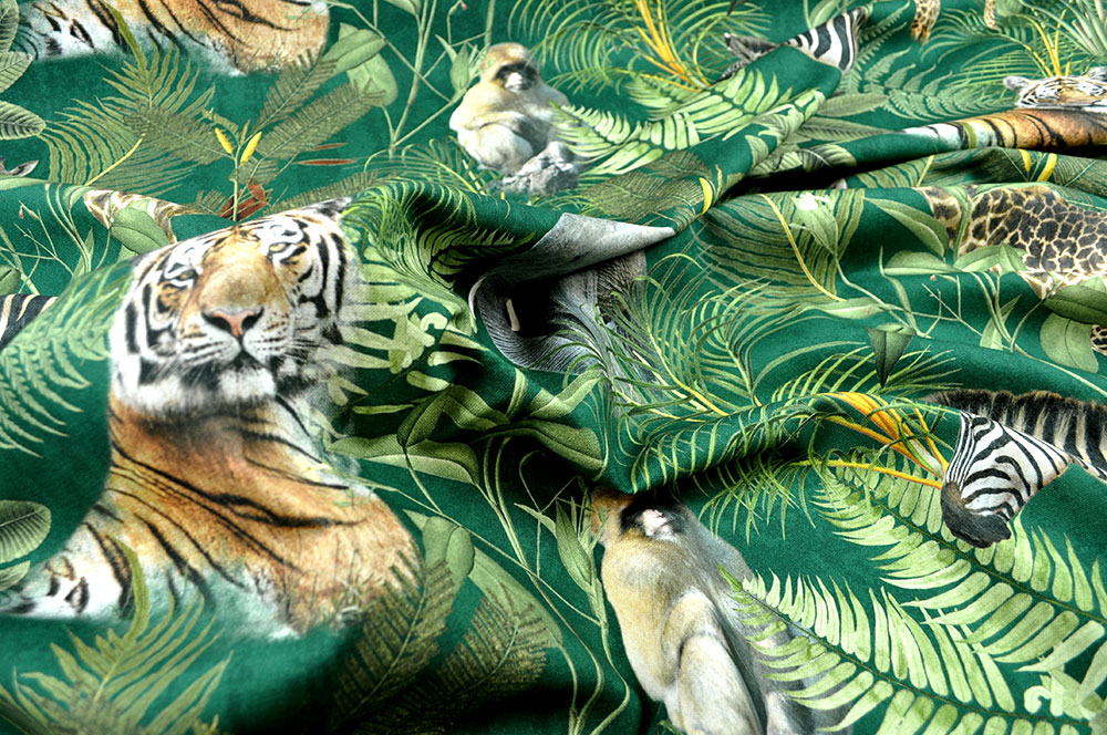Dekostoff Digitaldruck - Dschungel-Tiere