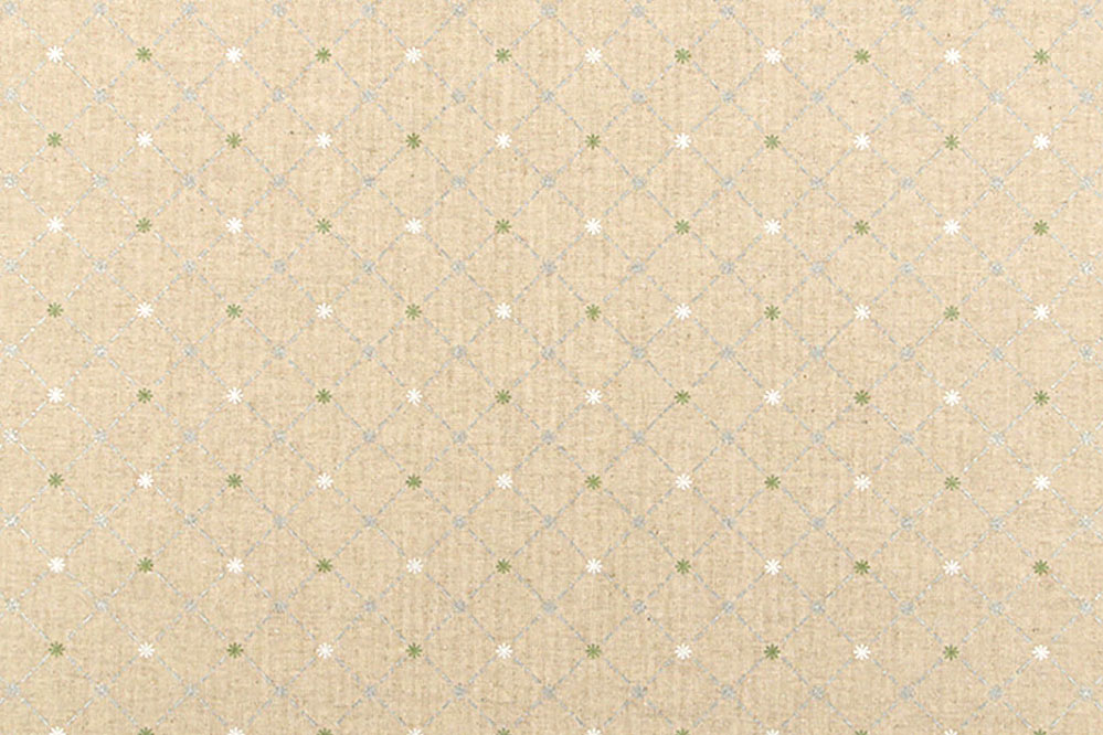 Dekostoff Leinenoptik - Glitzer-Rauten