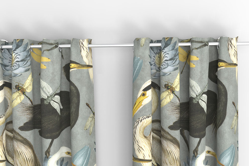 Dekostoff Digitaldruck - Große Reiher