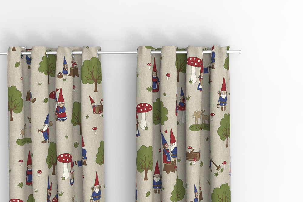 Dekostoff Leinenoptik - Zuhause bei Familie Zwerg