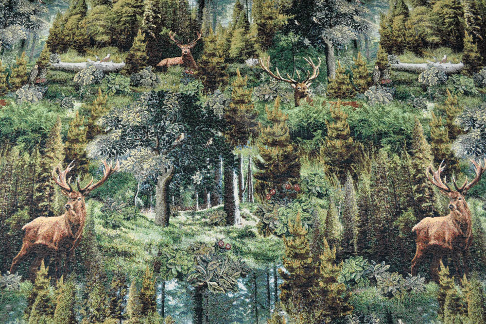 Dekostoff Gobelin - Waldlandschaft