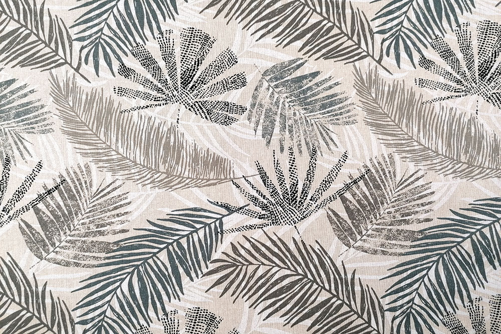 Wilde Blätter - Dekostoff Leinenoptik