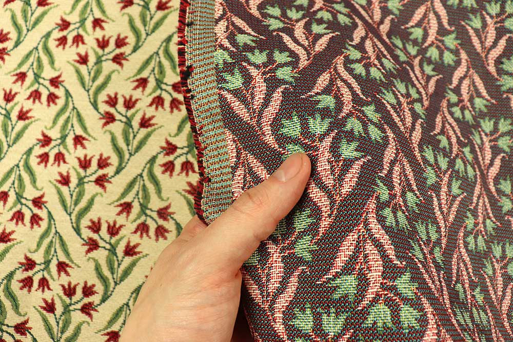 Gobelin-Stoff - Viola - Creme