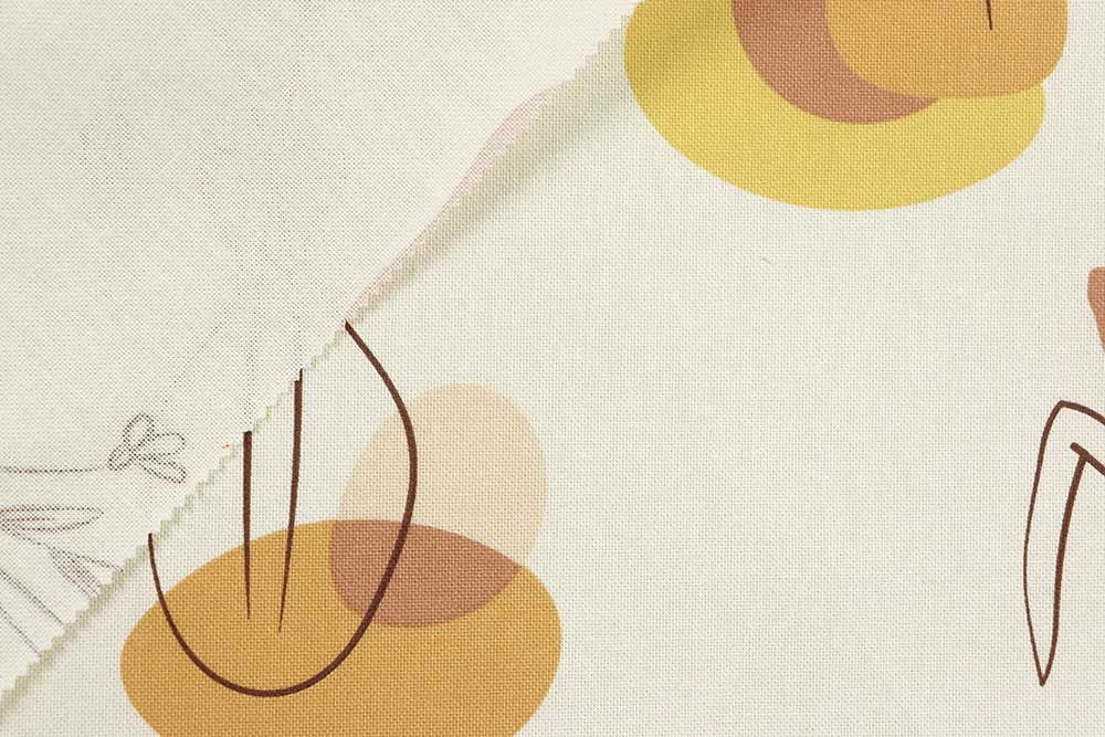 Dekostoff - Retro-Blumenvase