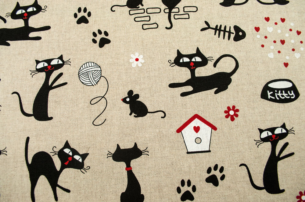 Dekostoff - Katze Kitty