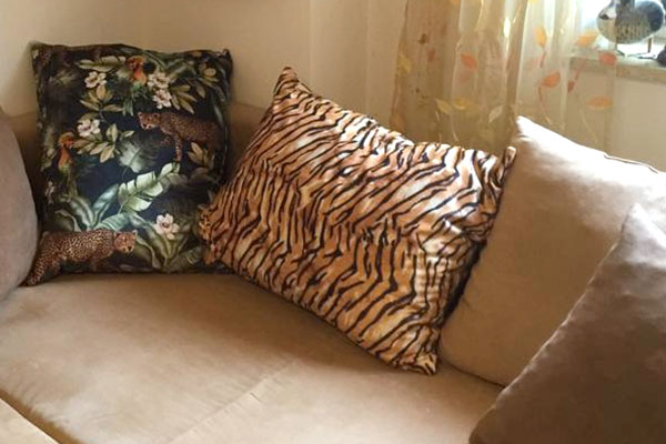 Microfaser-Samt - Tiger