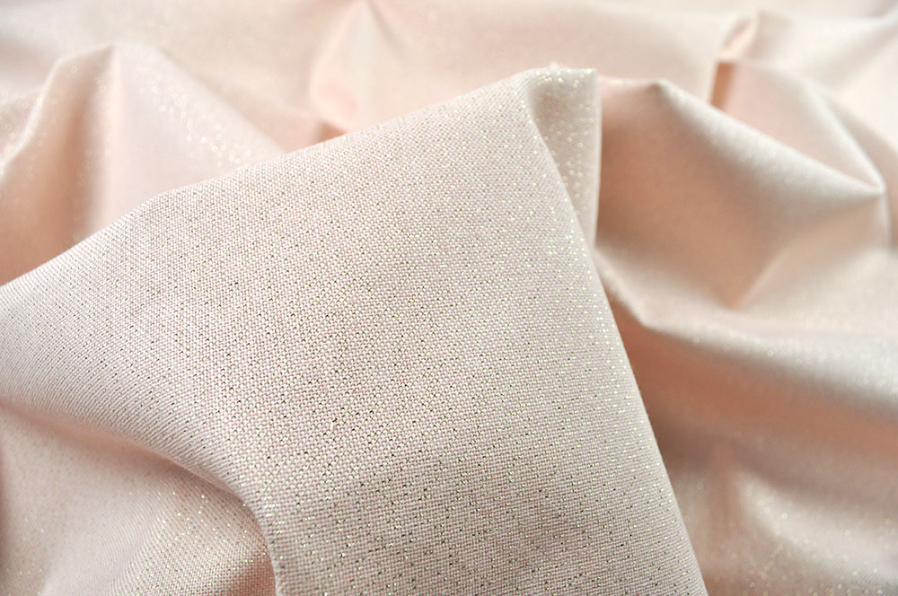 Dekostoff Gold-Glitzer - Rosé