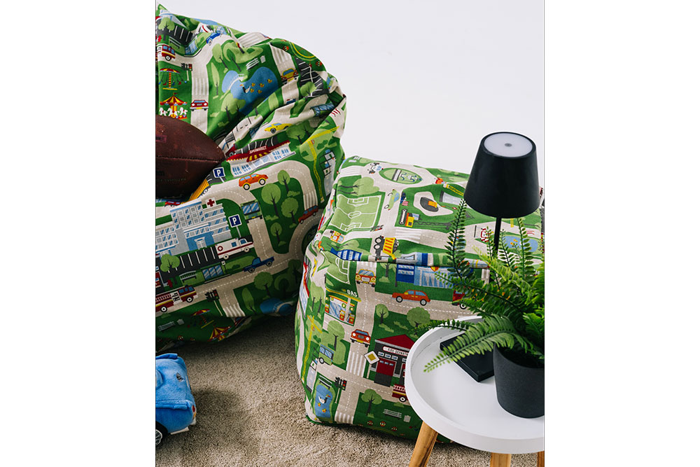 Dekostoff Leinen-Look - Spielteppich