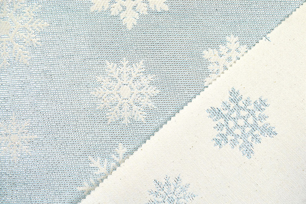 Jacquard - Glitzerflöckchen - Hellblau