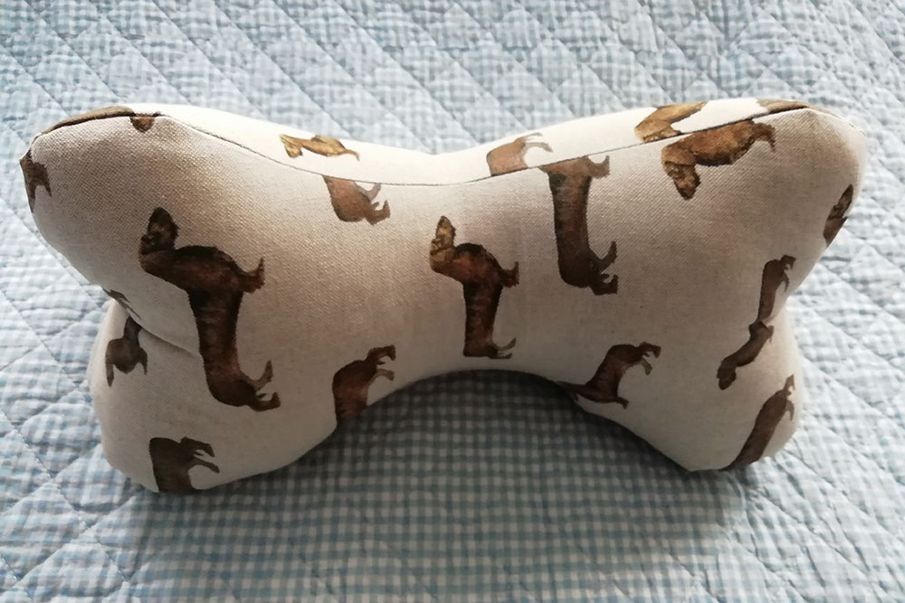 Dekostoff Leinenoptik - Treue Dackel