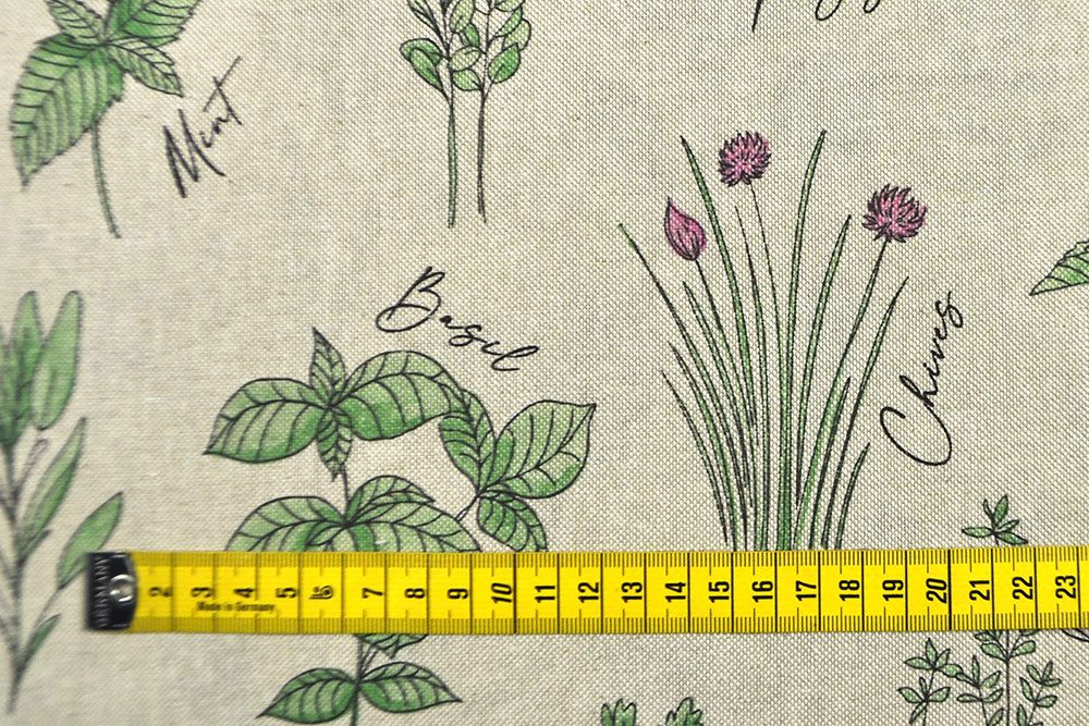 Dekostoff Leinenoptik - Fridas Kräuter