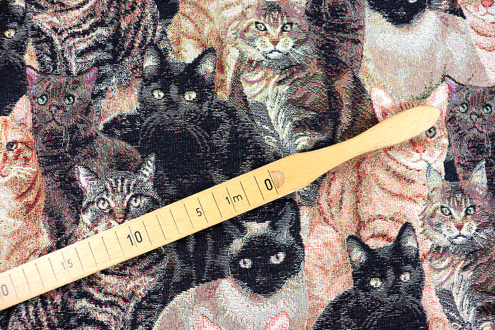 Dekostoff Gobelin - Katzen