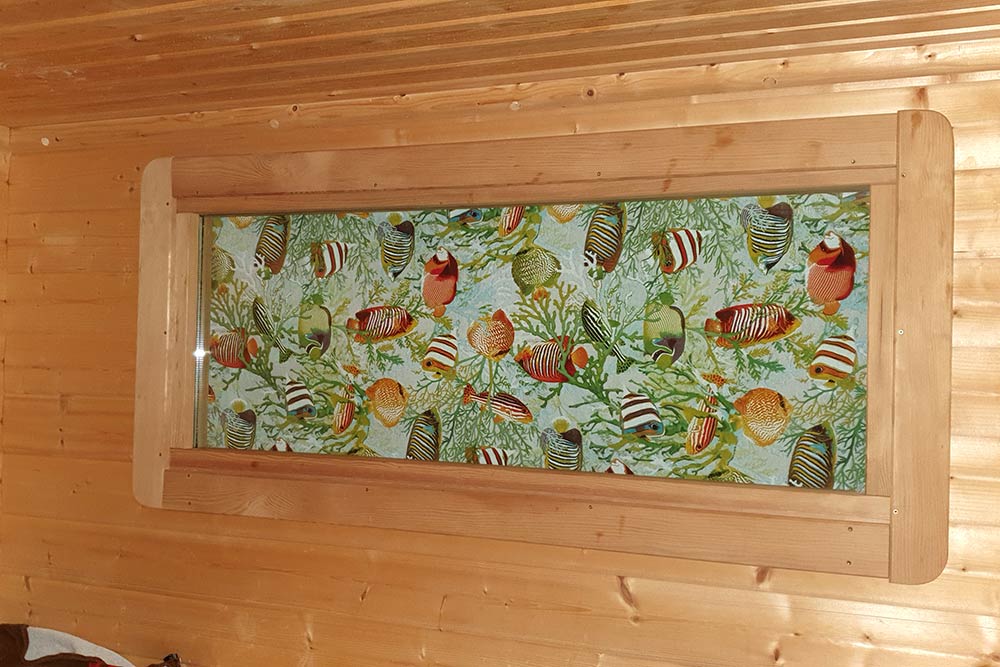 Dekostoff - Fisch im Riff - 280 cm breit