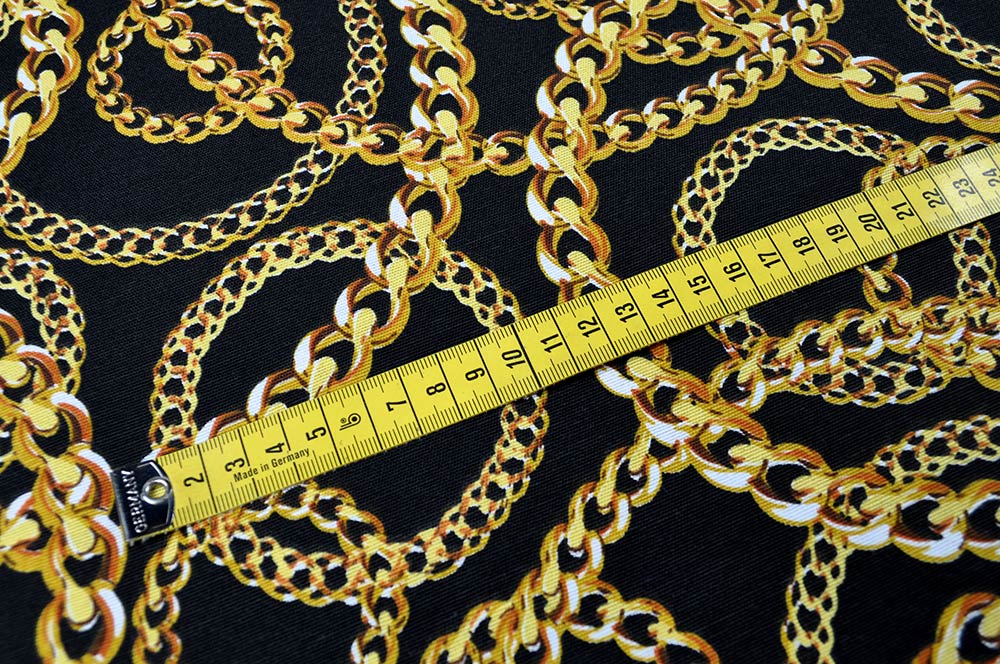 Dekostoff - Goldketten - 280 cm