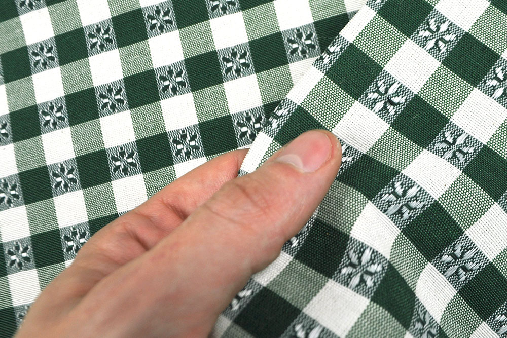 Dekostoff - Vichy-Blumen - 280 cm breit - Grün