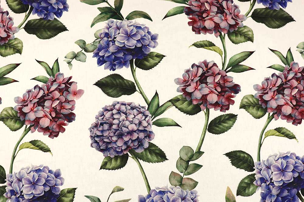 Baumwoll-Köper - Hortensien-Traum - 320 cm