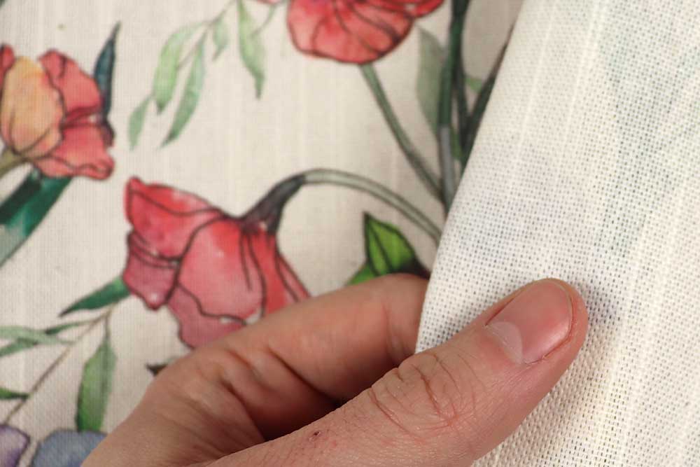 Recycling-Dekostoff - Aquarell Flora - 280 cm