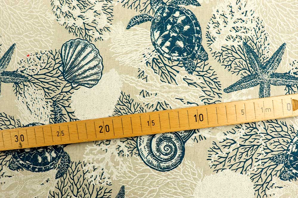 Dekostoff Leinenoptik - Wilde Seewelt - 280 cm