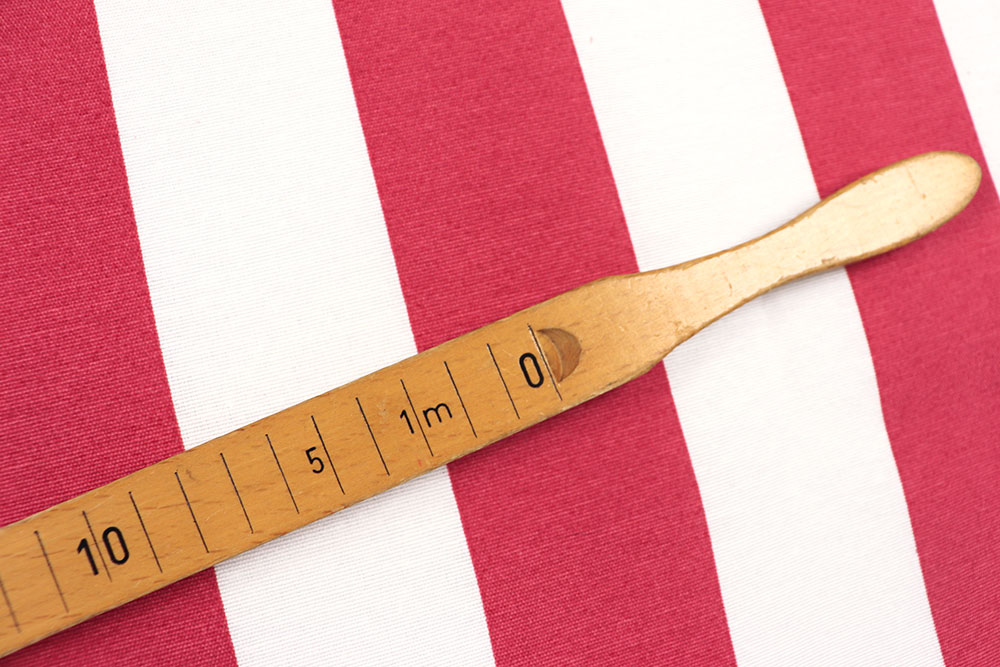 Dekostoff - Blockstreifen - Rot/Weiß - 280 cm