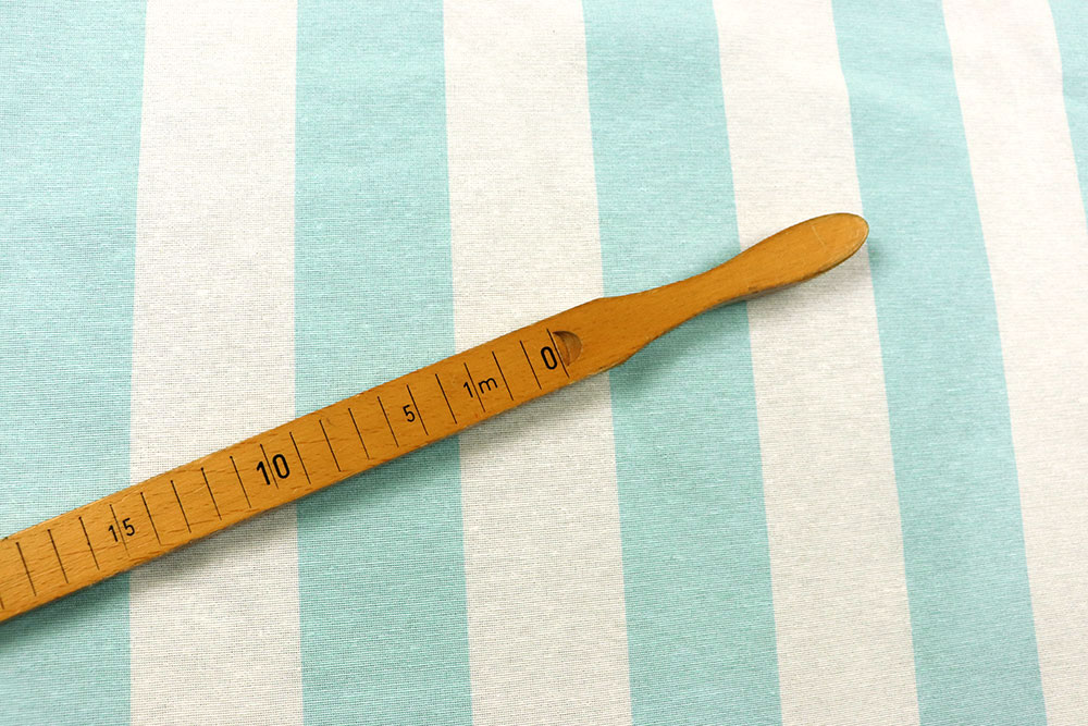 Dekostoff - Blockstreifen - Türkis/Weiß - 280 cm