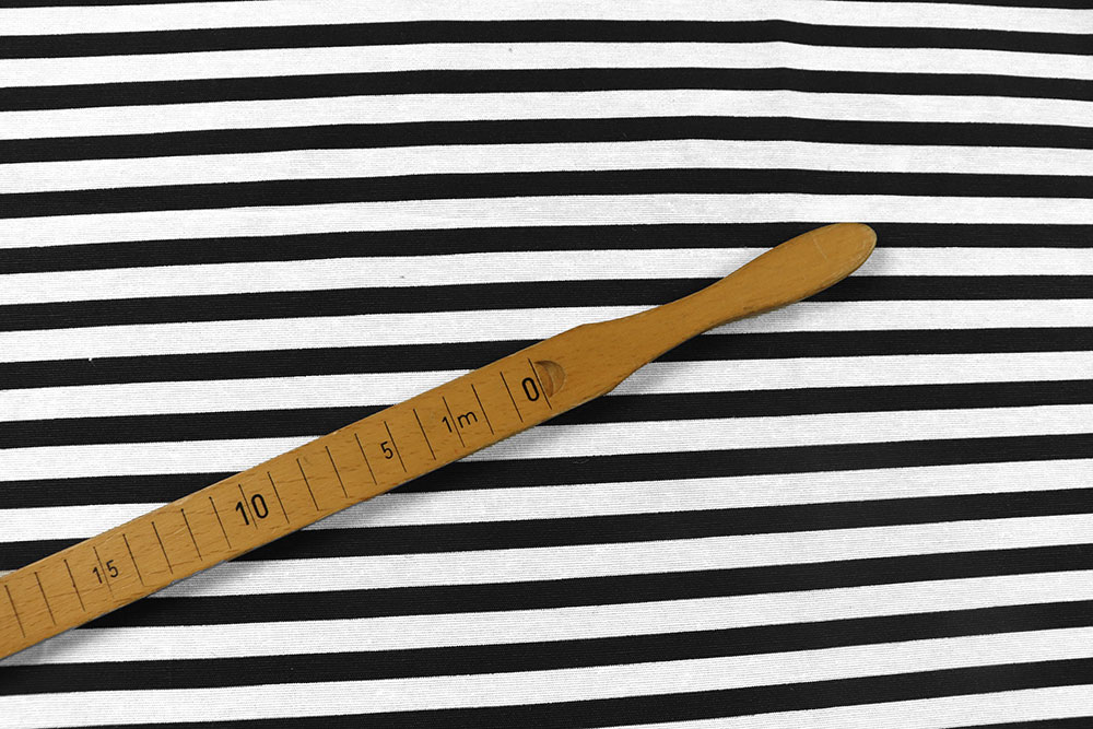 Dekostoff - Querstreifen - Schwarz/Weiß - 280 cm