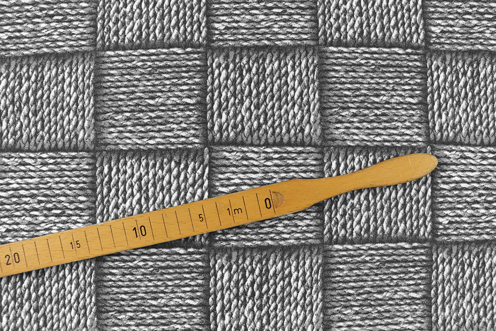 Dekostoff - Flechtoptik - Grau - 280 cm