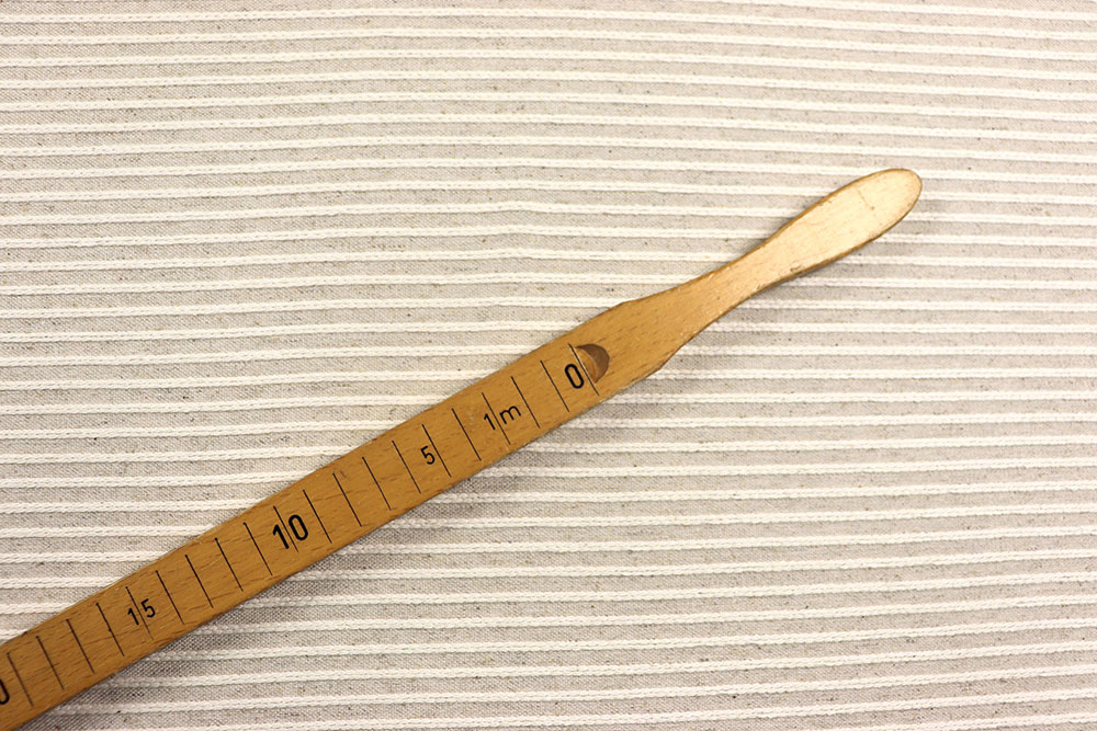 Jacquard Leinenoptik - Zopf-Streifen - 280 cm