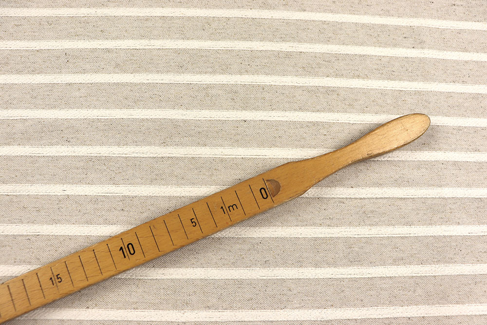 Jacquard Leinenoptik - Zopf-Streifen - 280 cm