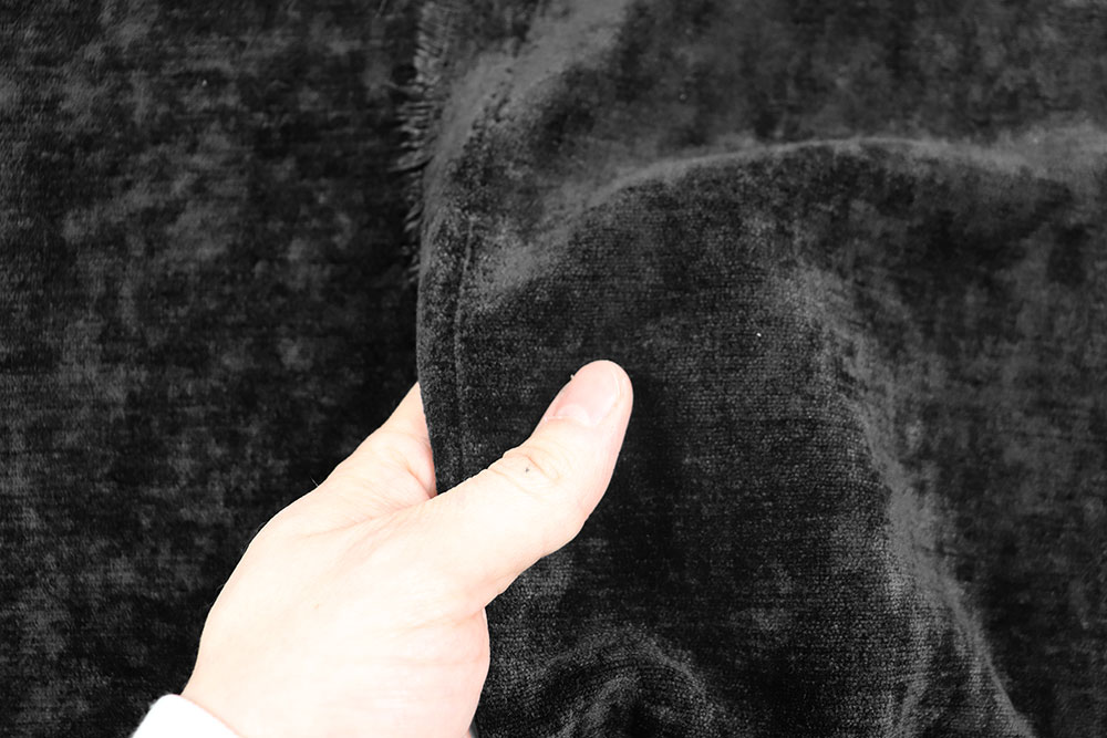 Chenille wasserabweisend - Schwarz - 280 cm