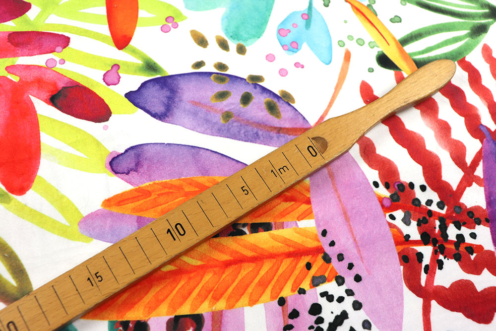 Samt-Dekostoff - Digitaldruck - Aralia