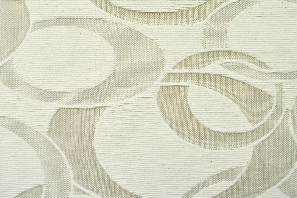 Jacquard Stoff - Ringe - Hellbeige